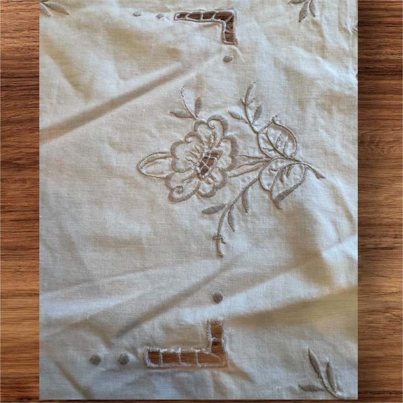 Embroidered tray cloth