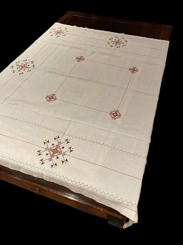 Embroidered table cloth