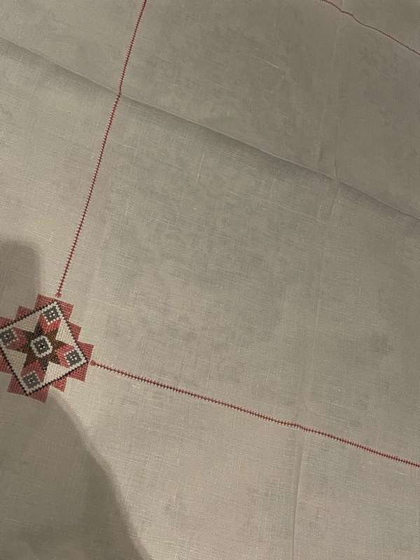 Embroidered table cloth