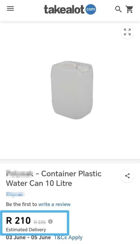 Pack of Two - Container Plastic Water Can 10 Liter - Store Water - Fuel Filters