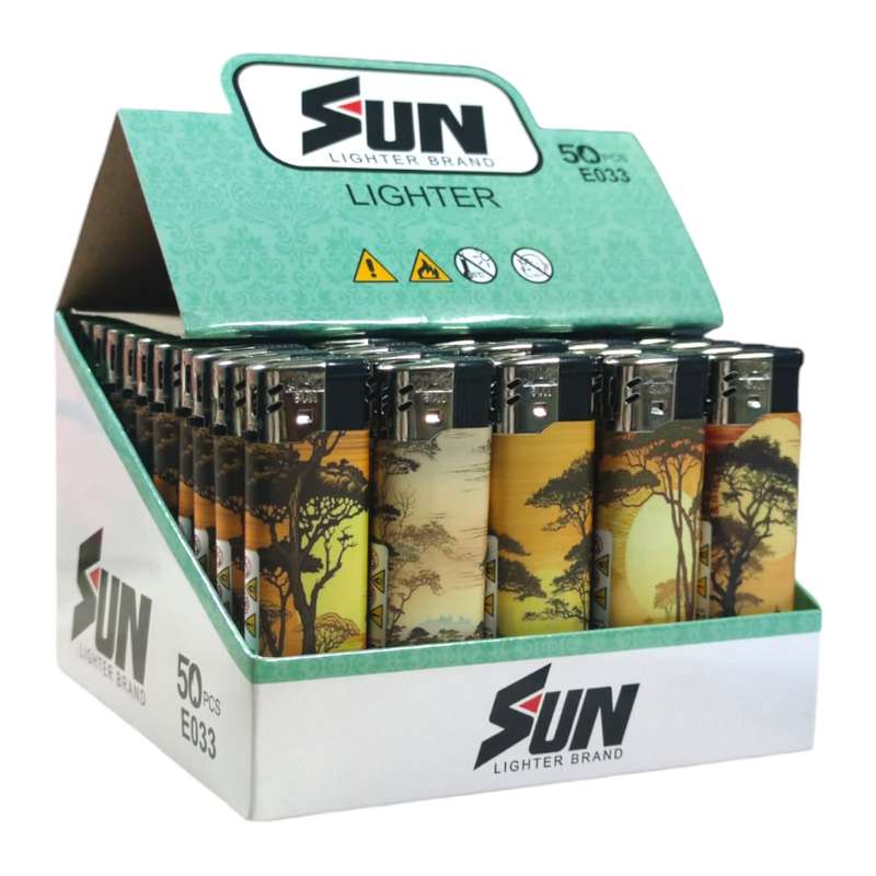 50pcs Per Box - Cigarette lighters Sun Lighter Sun - 2008 Certifies Lighter A