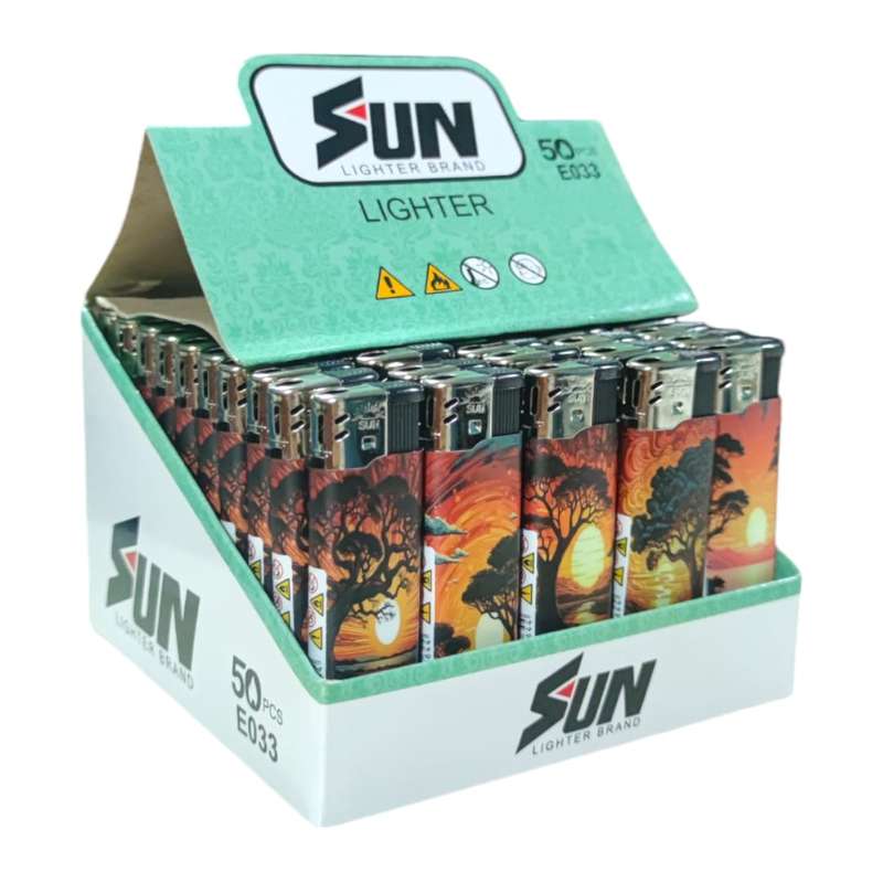 50pcs Per Box - Cigarette lighters Sun Lighter Sun|2008 Certifies Lighter D