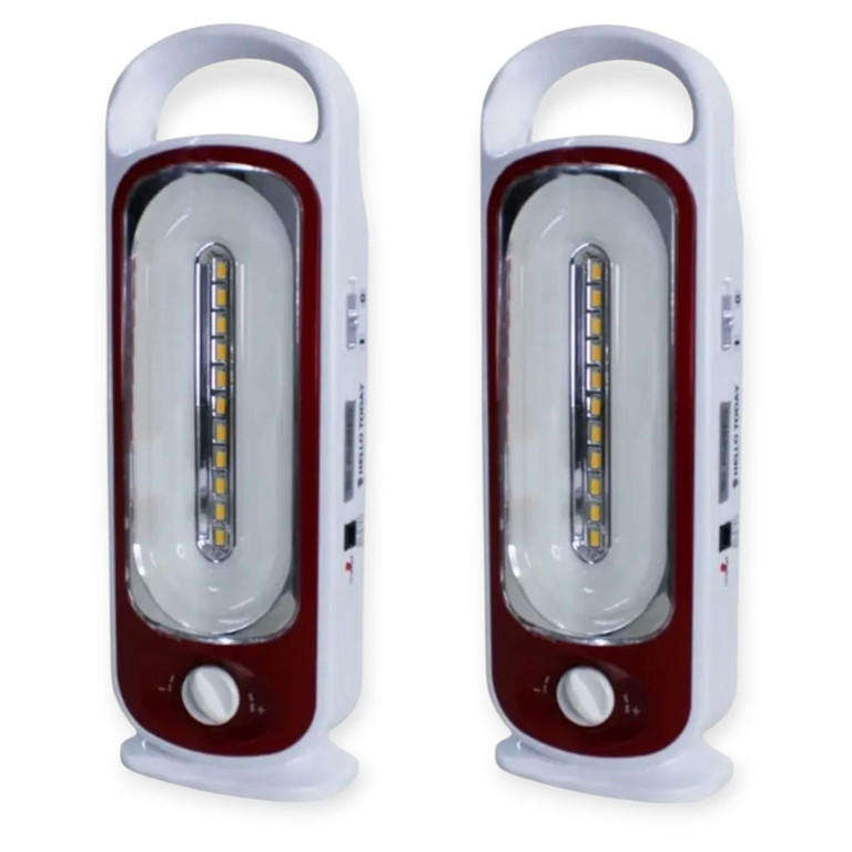 2 Units - Rechargeable Emergency Dimmable LED Light 28 LED plus 21 SMD Super Bright