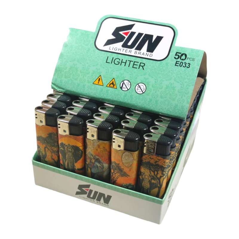 50pcs Per Box - Cigarette lighters Sun Lighter Sun|2008 Certifies Lighter B