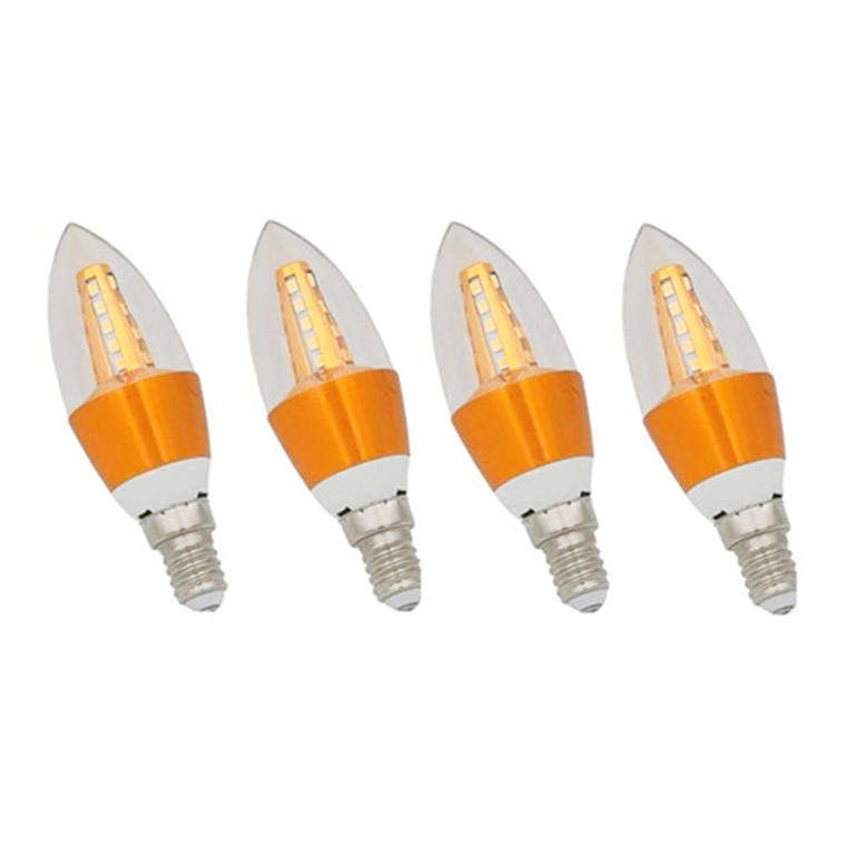 4 Units - Powerup E14 CW 3W LED Candle Light Bulb