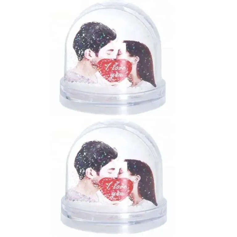 Pack of 2 - Snow Globe Personalized DIY Photo Insert