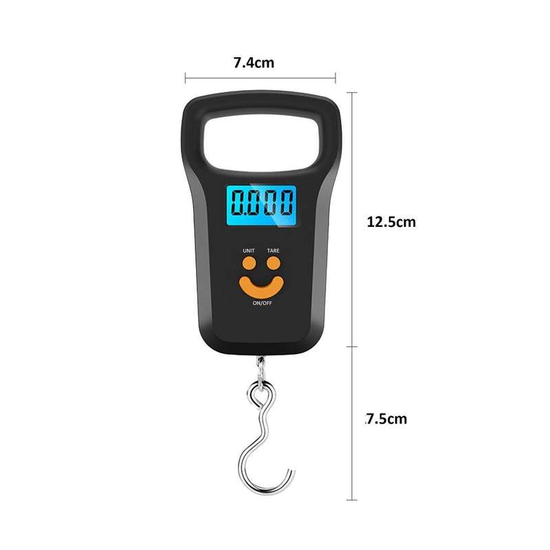 Portable Fishing Electronic Scale 50KG - Black Accurate, Lightweight, and Durable Ideal for Fishing