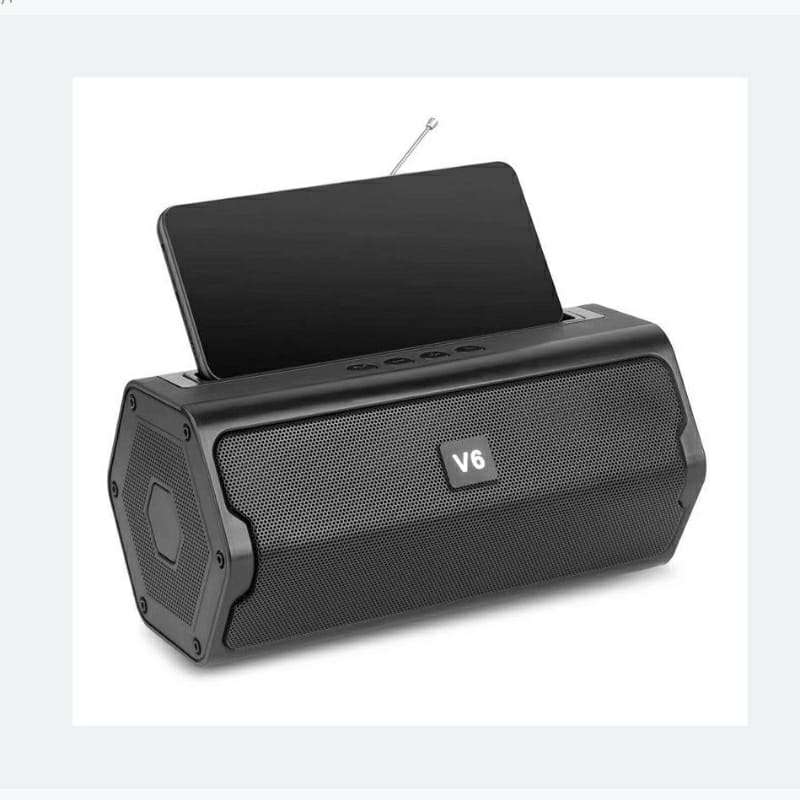 V6 Wireless Bluetooth Speaker with phone holder - portable outdoor