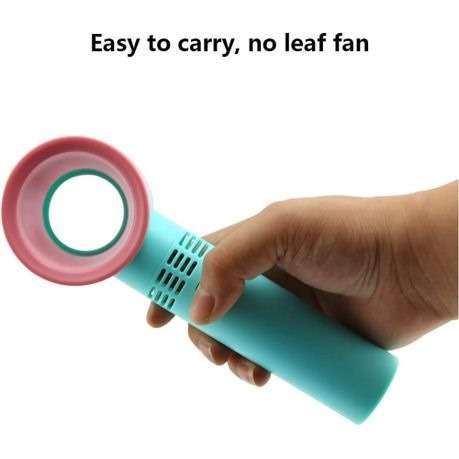 Mini Handheld USB 3 Speed Rechargeable Portable Bladeless Fan - Pack of Two - Gift Set
