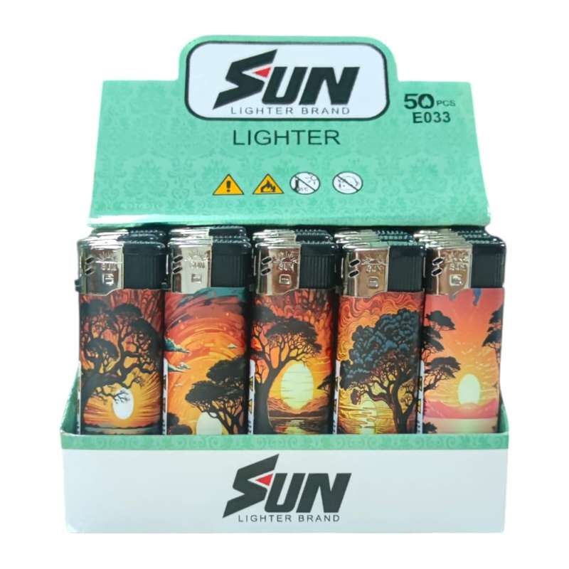 50pcs Per Box - Cigarette lighters Sun Lighter Sun|2008 Certifies Lighter D