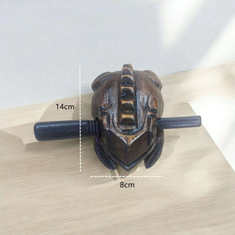 Handmade Wood Ribbit Frog - Fun Musical Percussion Instrument