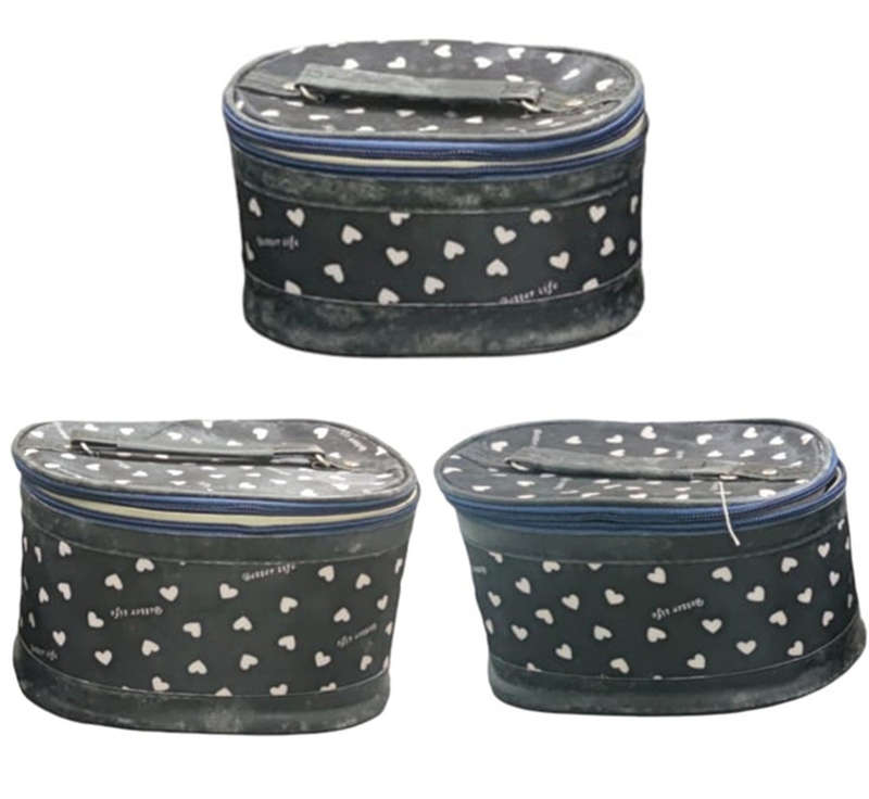 Pack of 3 - Multi Function Portable Travel Make-up Organizer Bag