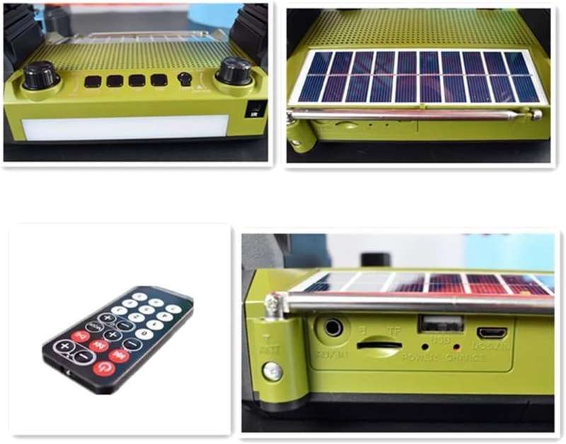 Portable Multifunctional Desktop Fan with Speakers LED Light and FM Radio