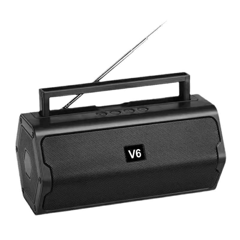 V6 Wireless Bluetooth Speaker with phone holder - portable outdoor
