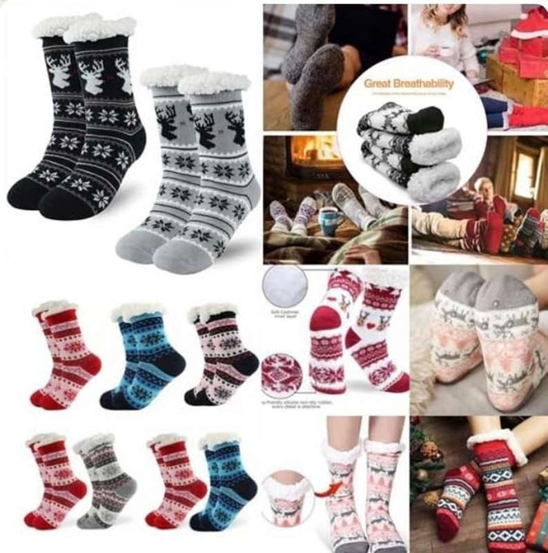 Unisex Winter Socks with Fleece Lining