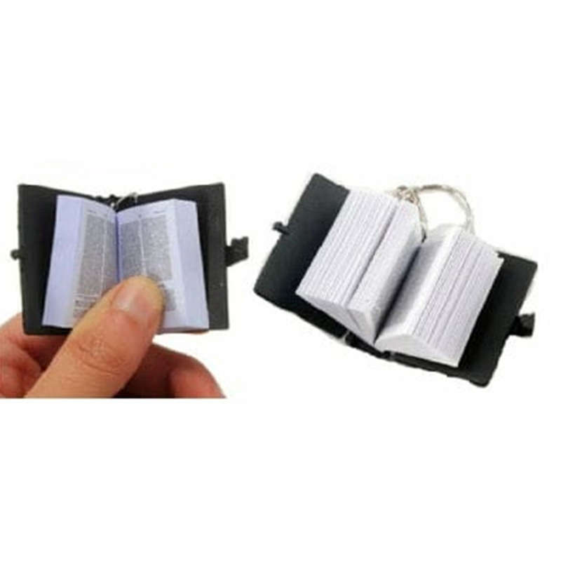 5 Pack - Key Chain Ring - Mini Holy Bible - Heavenly Gold