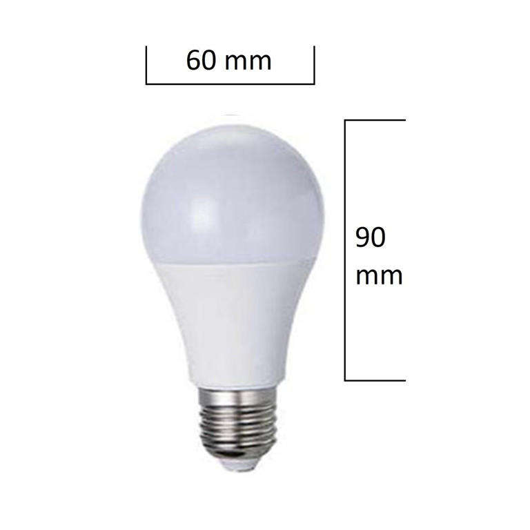 Pack of 3 - Lighting 9W E27 A60 LED Bulb with Day/Night Light Sensor, White