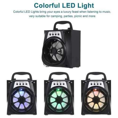 MS-133BT Portable LED Bluetooth Wireless USB/TF/AUX/FM Radio Stereo Outdoor Speaker