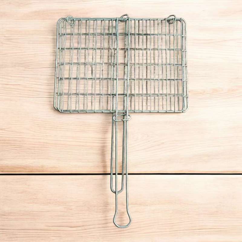 Stainless Steel BBQ Braai Folding Grid Grill - Secondhand