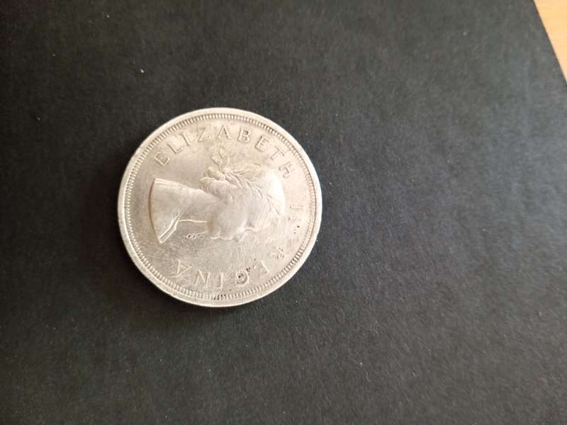 1958 South African Five Shilling Coin
