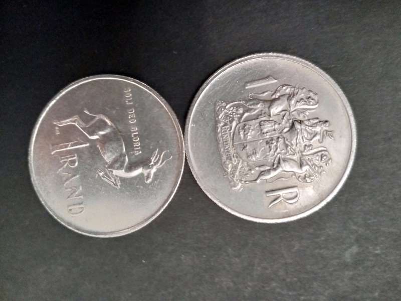 1967 R1.00 coin & 1969 R1.00 coin