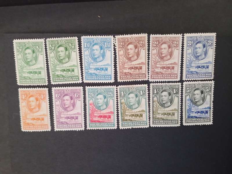 A Collection of 1938 Bechuanaland Protectorate KGV1