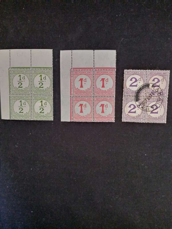 1932 Bechuanaland Postage Due - Control Block of 4 (Set)