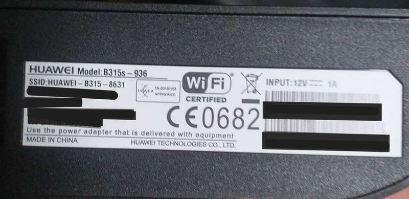 Huawei B315S-936 LTE 4G 150Mbps Wifi Router With Backup Battery **Tested Working**