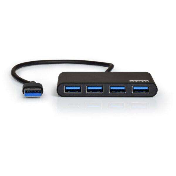 Port USB3.0 to 4 x USB3.0 5Gbps 4 Port Hub  Black