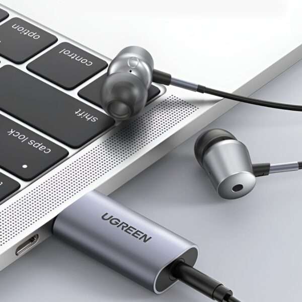 UGREEN CM383-80864 USB-A to 3.5mm Audio Jack External Sound Adapter  Silver