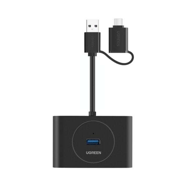 UGREEN 4-Port USB 3.0 Hub with Micro USB | 5Gbps Data Transfer  0.5m