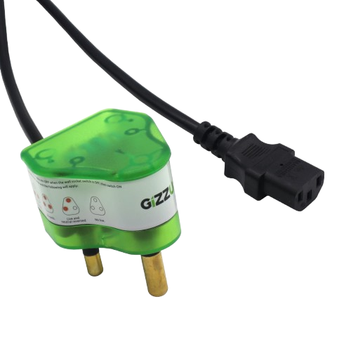 Gizzu Surge Protector 16A Kettle Plug Cable 1.5M