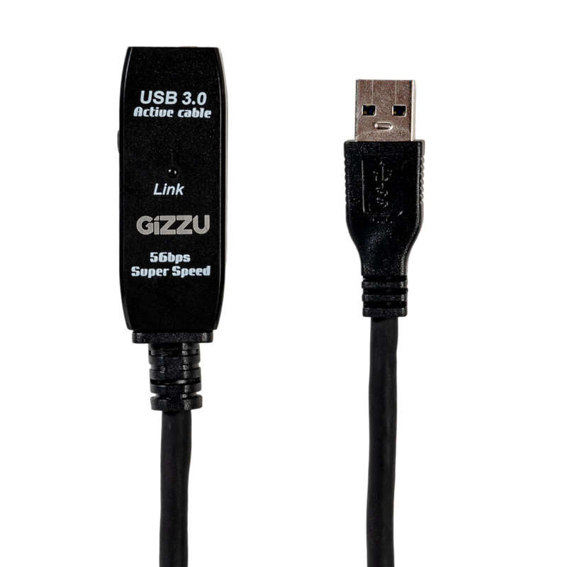 Gizzu USB 3.0 Active Extension Cable 5m  Black