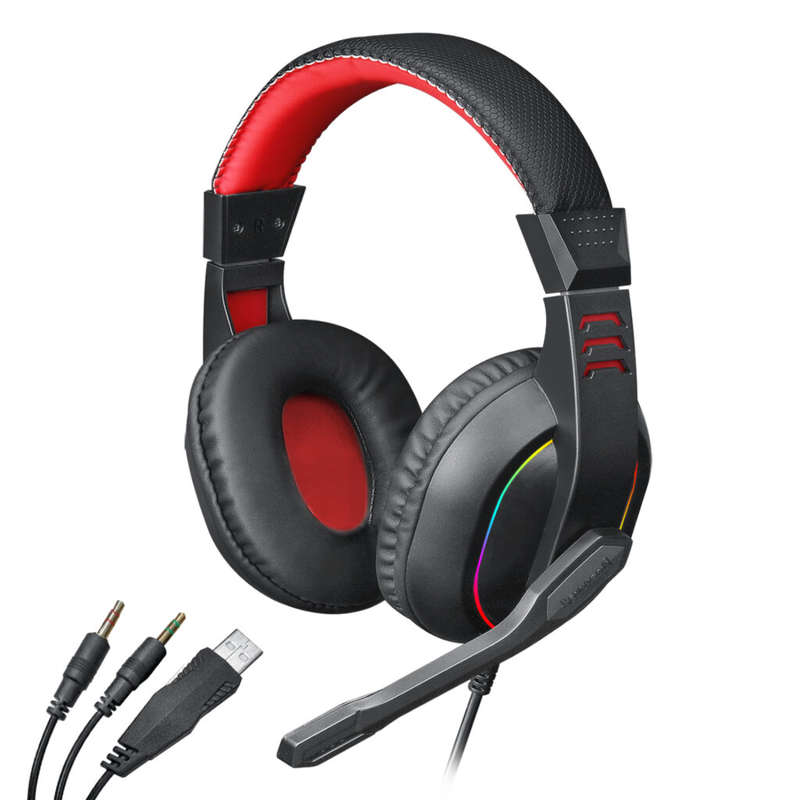 Redragon Over-Ear ARES Aux RGB Gaming Headset  Black