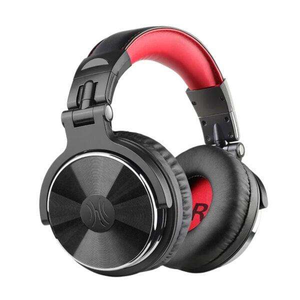 Oneodio Pro 10 Professional Wired Over Ear DJ and Studio Monitoring Headphones  Red/Black