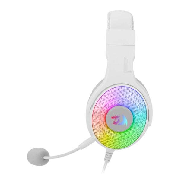 REDRAGON Over-Ear PANDORA USB (Power Only)|Aux (Mic & Headset) RGB Gaming Headset  White
