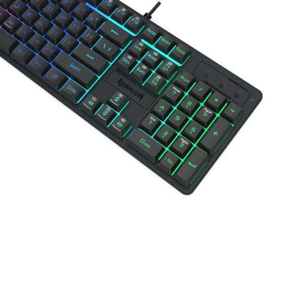 Redragon K521 Upgrade Rainbow LED 104-Key Membrane Gaming Keyboard