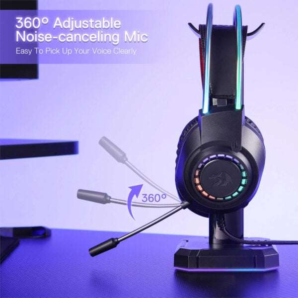 Redragon SCREAM Over-Ear RGB Gaming Headset  Black