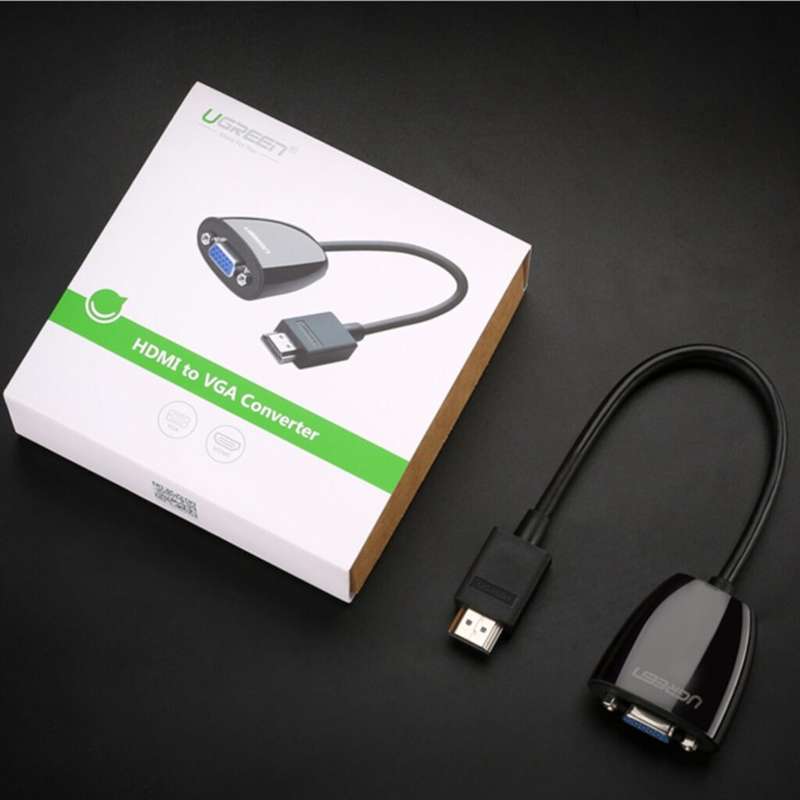 UGREEN HDMI to VGA Converter, 1080p Video Adapter  Black