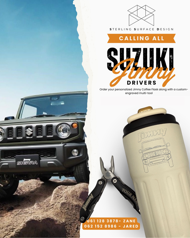 Custom Suzuki Jimny flask & multi tool