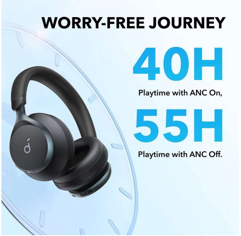Soundcore Space One Noise Cancelling Bluetooth headphones - Black