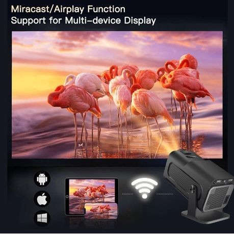 Full HD 4K Projector With Dual HiFi Stereo Surround Sound - Black