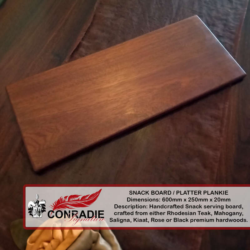 Snack Board / Plater Plankie - 600 x 250 x 20 - 6 Variations Of Hardwood To Choose From