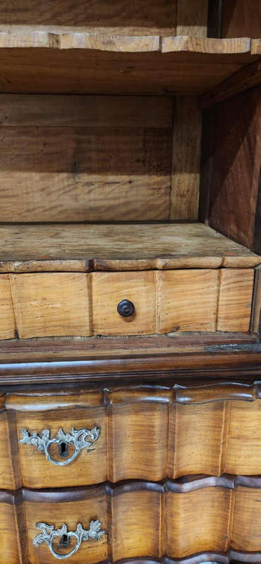 Armoire - Cape Stinkwood and Beefwood Armoire with silver mouldings