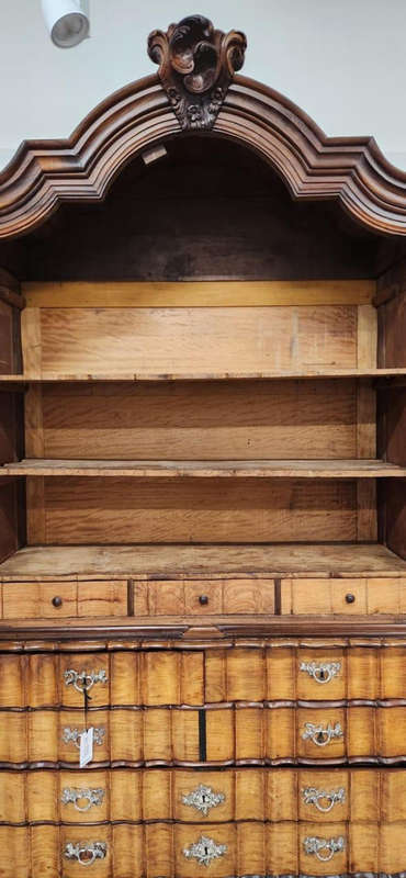 Armoire - Cape Stinkwood and Beefwood Armoire with silver mouldings