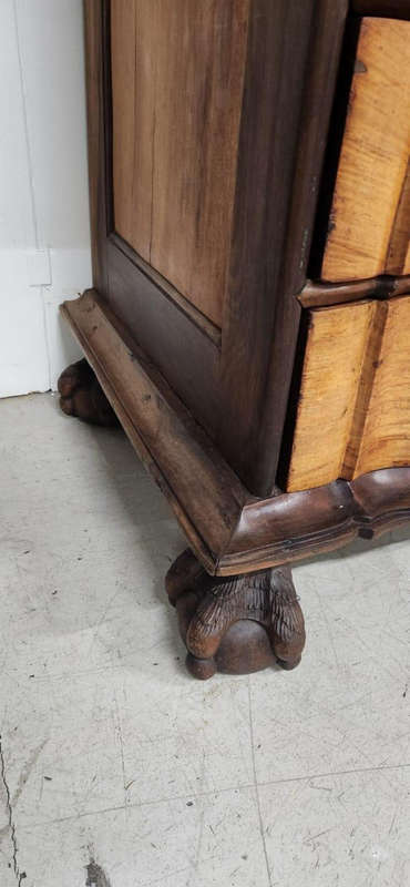 Armoire - Cape Stinkwood and Beefwood Armoire with silver mouldings