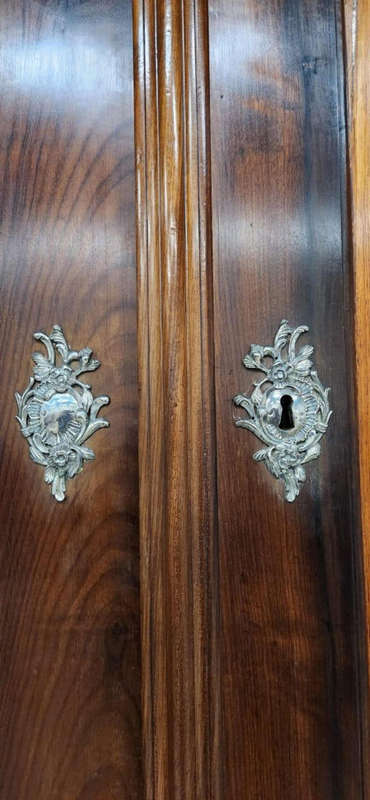 Armoire - Cape Stinkwood and Beefwood Armoire with silver mouldings