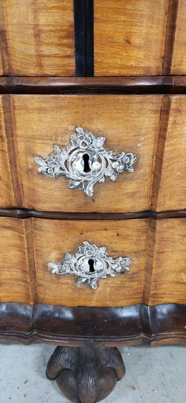 Armoire - Cape Stinkwood and Beefwood Armoire with silver mouldings