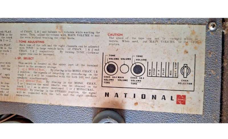 Vintage Reel to Reel Tape Recorder Player National RS - 772N