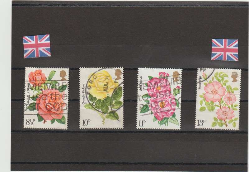 GREAT BRITAIN 1976 CENTENARY OF ROYAL ROSE SOCIETY SG 1006-1009 (COMPLETE SET) USED